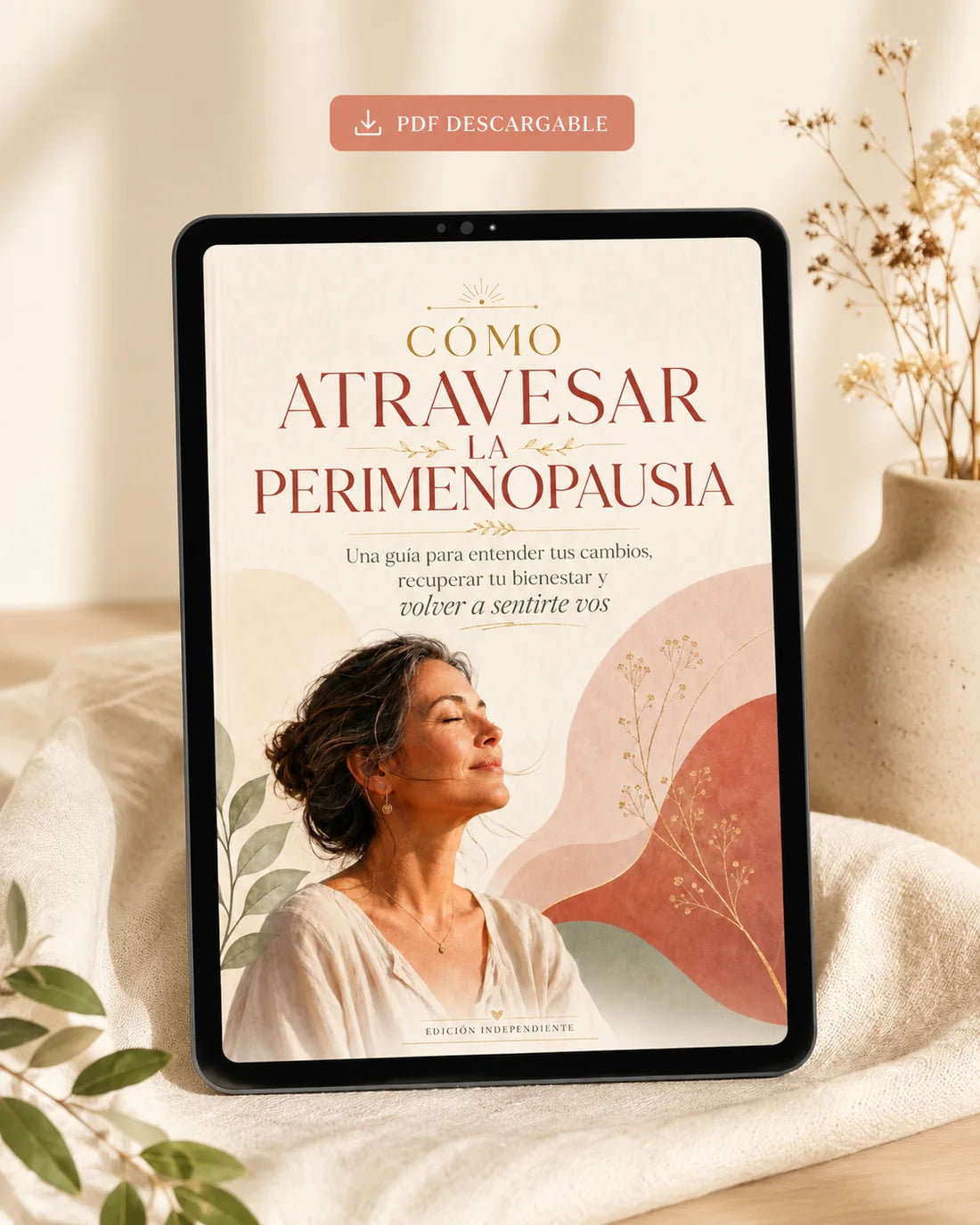 Mockup digital del ebook Cómo atravesar la perimenopausia
